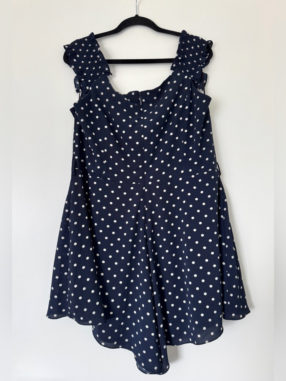 City Chic Blue and White Polka Dot Romper, Size 16 - EUC - Picture 4 of 8